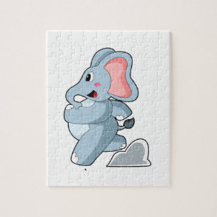 Elephant as Runner Jigsaw Puzzle