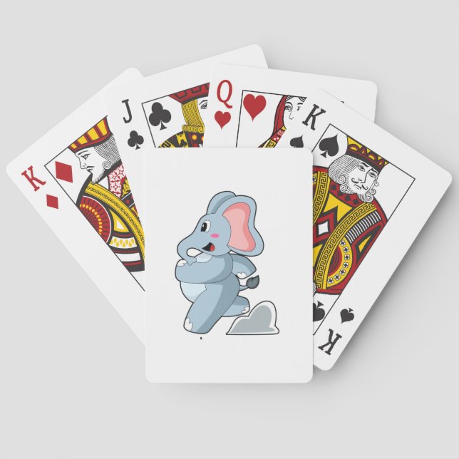 Elephant as Runner Poker Cards (Back)