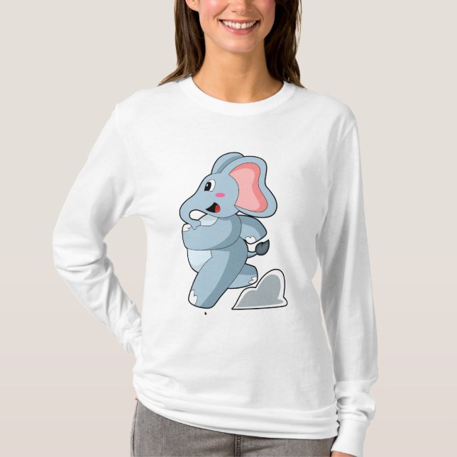 Elephant as Runner T-Shirt (Front)
