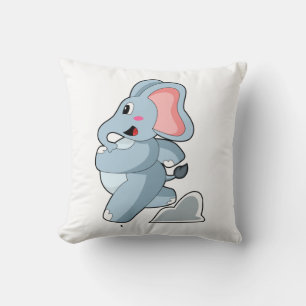 Elephant as Runner Throw Pillow