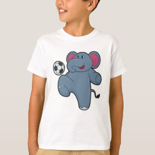 Elephant as Soccer player with Soccer ball T-Shirt