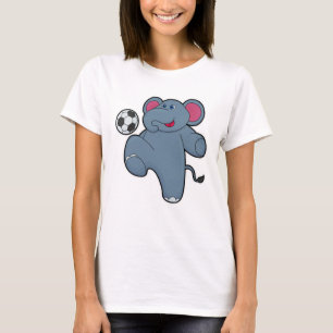 Elephant as Soccer player with Soccer ball T-Shirt