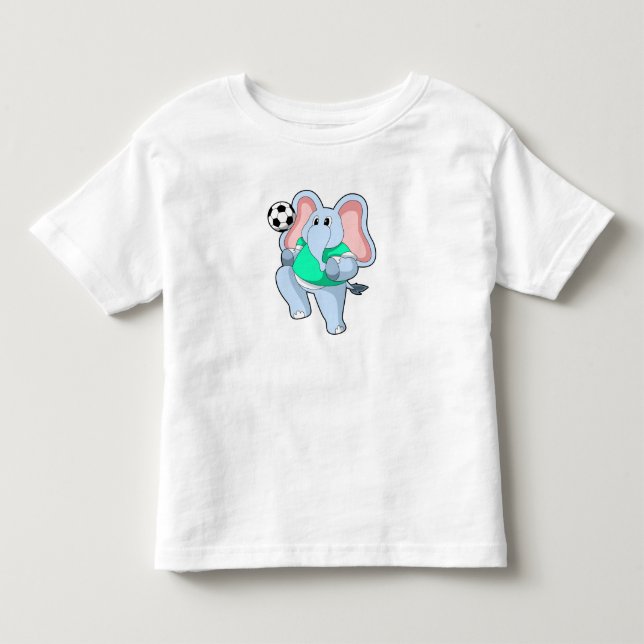 Elephant as Soccer player with Soccer.PNG Toddler T-shirt (Front)