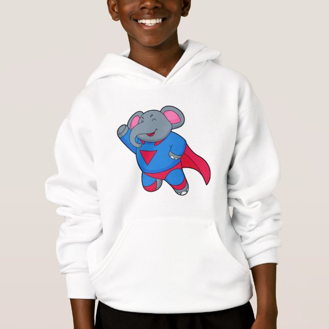 Elephant as Superhero Hoodie (Front)