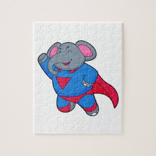 Elephant as Superhero Jigsaw Puzzle