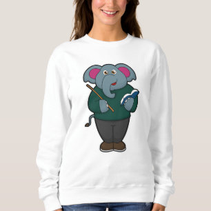 Elephant as Teacher with Book & Pointer Sweatshirt