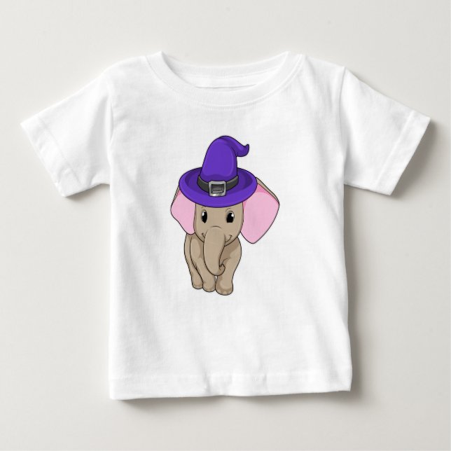 Elephant as Wizard Baby T-Shirt (Front)