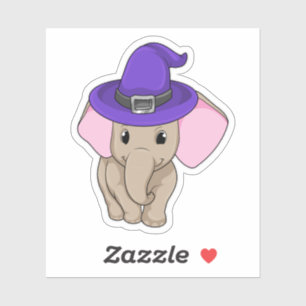 Elephant as Wizard Sticker