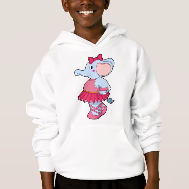 Elephant at Ballet with Skirt Hoodie (Front)