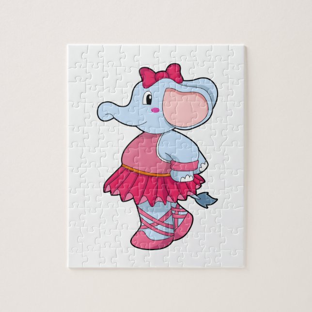 Elephant at Ballet with Skirt Jigsaw Puzzle (Vertical)