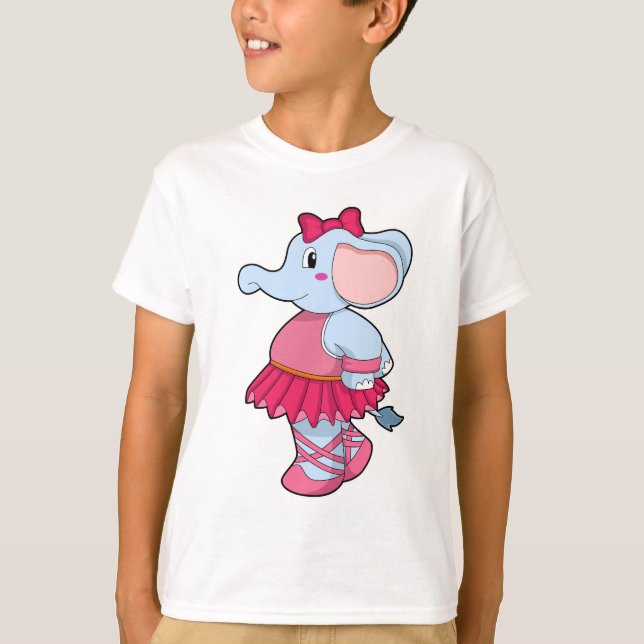 Elephant at Ballet with Skirt T-Shirt (Front)