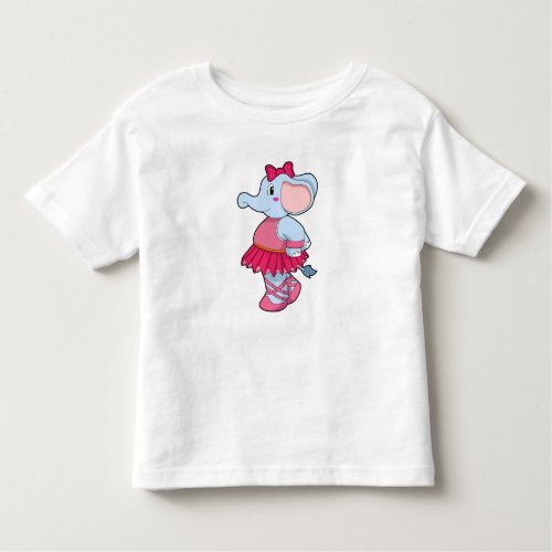 Elephant at Ballet with Skirt Toddler T_shirt