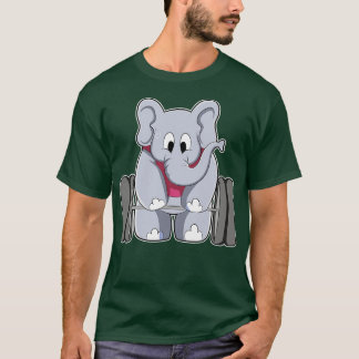 Elephant at Bodybuilding with Barbell T-Shirt