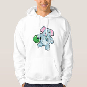 Elephant at Bowling with Bowling ball Hoodie