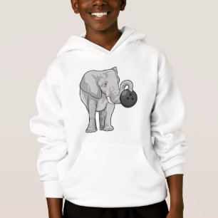 Elephant at Bowling with Bowling ball Hoodie