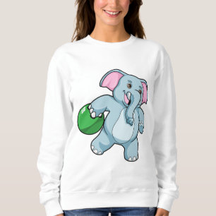 Elephant at Bowling with Bowling ball Sweatshirt