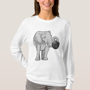 Elephant at Bowling with Bowling ball T-Shirt