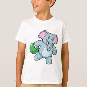 Elephant at Bowling with Bowling ball T-Shirt