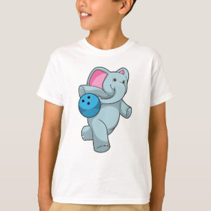 Elephant at Bowling with Bowling ball T-Shirt