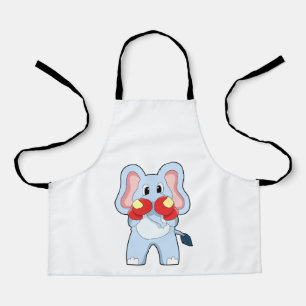 Elephant at Boxing with Boxing gloves Apron