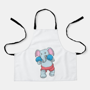 Elephant at Boxing with Boxing gloves Apron
