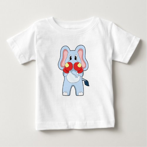 Elephant at Boxing with Boxing gloves Baby T_Shirt