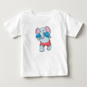 Elephant at Boxing with Boxing gloves Baby T-Shirt