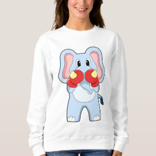 Elephant at Boxing with Boxing gloves Sweatshirt