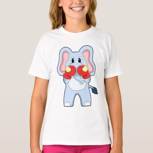Elephant at Boxing with Boxing gloves T_Shirt
