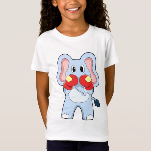 Elephant at Boxing with Boxing gloves T_Shirt