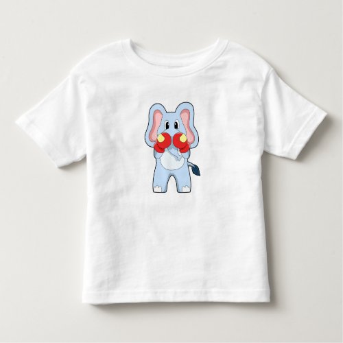 Elephant at Boxing with Boxing gloves Toddler T_shirt