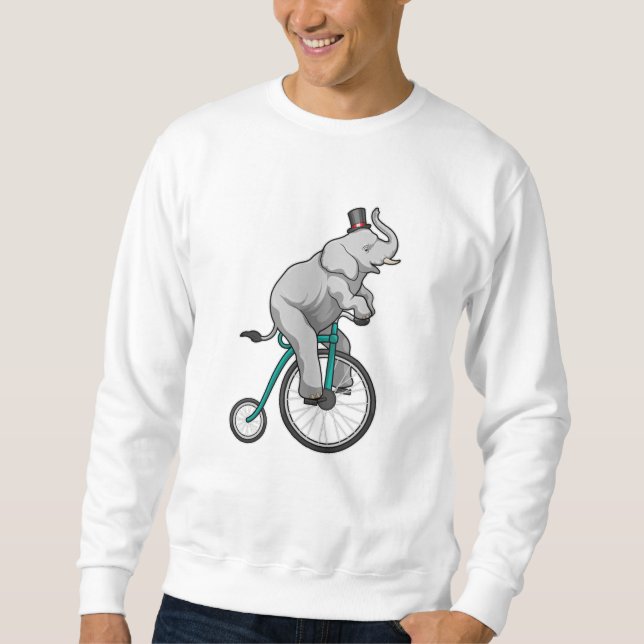 Elephant at Circus with Bicycle Sweatshirt (Front)