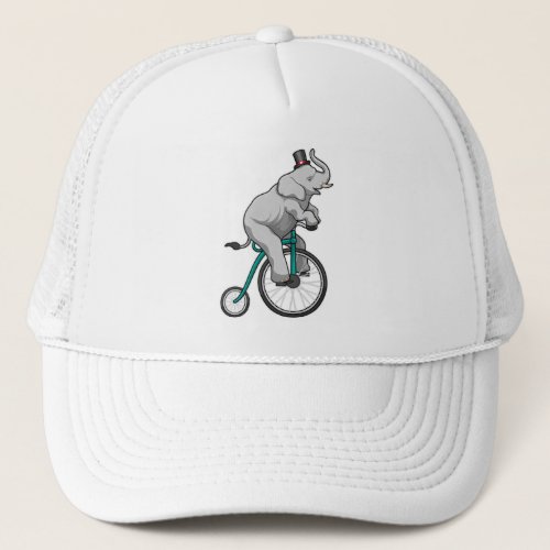 Elephant at Circus with Bicycle Trucker Hat