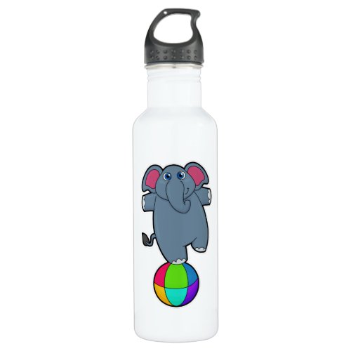 Elephant at Circus with Circus ball Stainless Steel Water Bottle