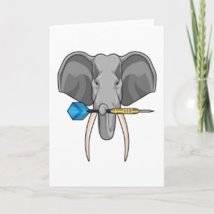Elephant at Darts with Dart Card
