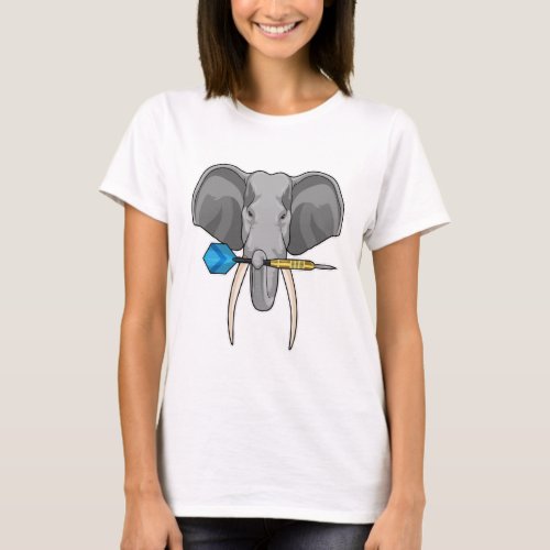 Elephant at Darts with Dart T_Shirt