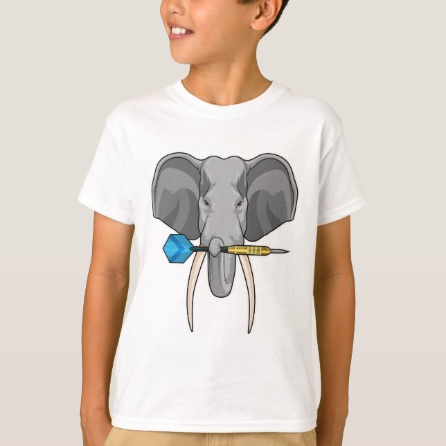 Elephant at Darts with Dart T-Shirt (Front)