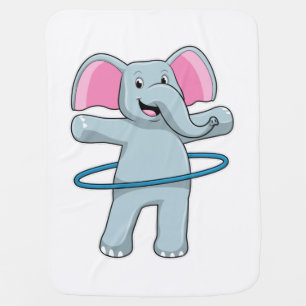 Elephant at Fitness with Fitness tires Baby Blanket