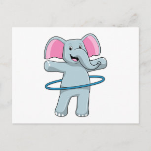 Elephant at Fitness with Fitness tires Postcard