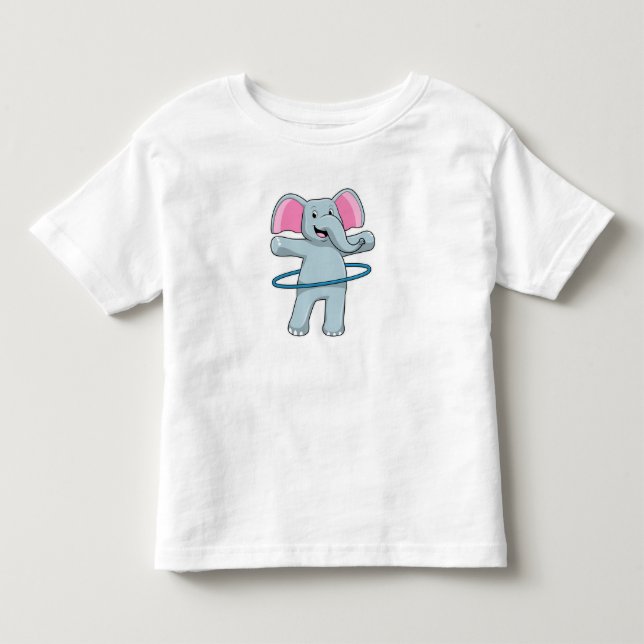 Elephant at Fitness with Fitness tires Toddler T-shirt (Front)