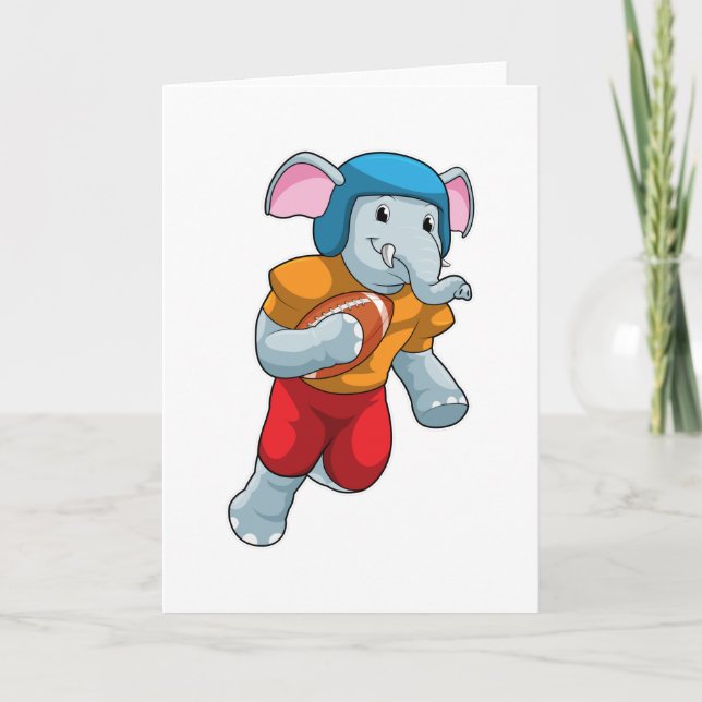 Elephant at Football Sports Card (Front)