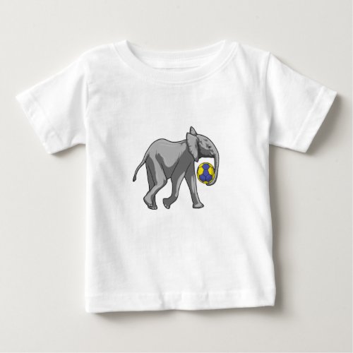 Elephant at Handball Sports Baby T_Shirt