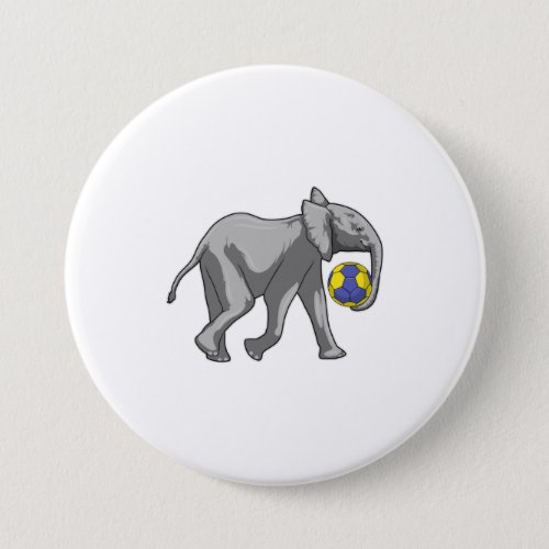 Elephant at Handball Sports Button