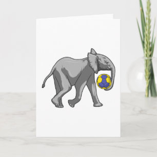 Elephant at Handball Sports Card