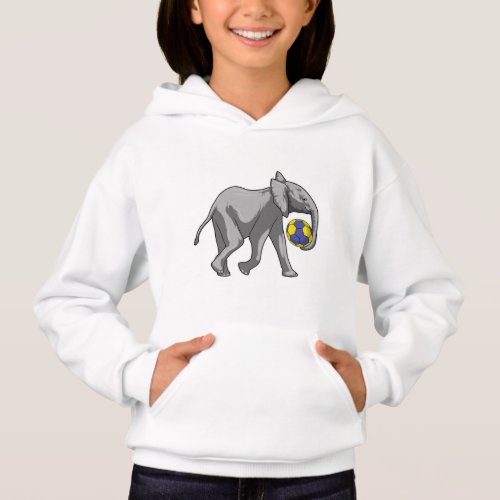 Elephant at Handball Sports Hoodie