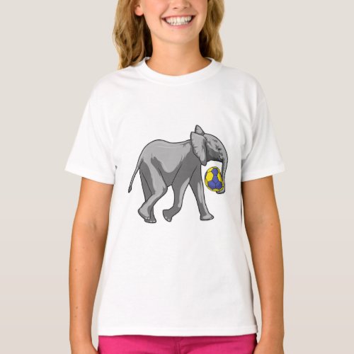 Elephant at Handball Sports T_Shirt