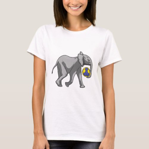 Elephant at Handball Sports T_Shirt