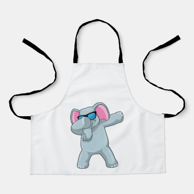 Elephant at Hip Hop Dance Dab Apron (Front)