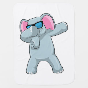 Elephant at Hip Hop Dance Dab Baby Blanket