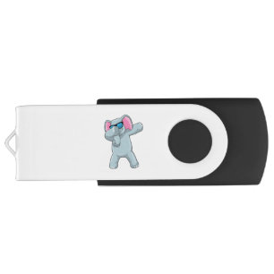 Elephant at Hip Hop Dance Dab Flash Drive